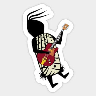 Cute Musician Playing Guitar Sticker